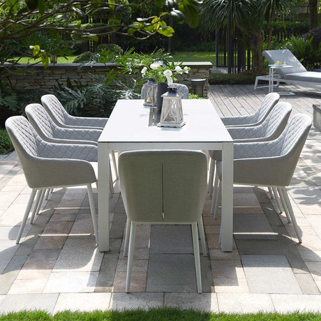 Zest 8 Seat Rectangular Fire Pit Dining Set