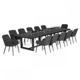 Zest 12 Seat Rectangular Fire Pit Dining Set