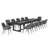 Zest 12 Seat Rectangular Fire Pit Dining Set