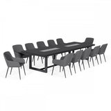 Zest 12 Seat Rectangular Fire Pit Dining Set