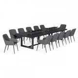 Zest 12 Seat Rectangular Fire Pit Dining Set