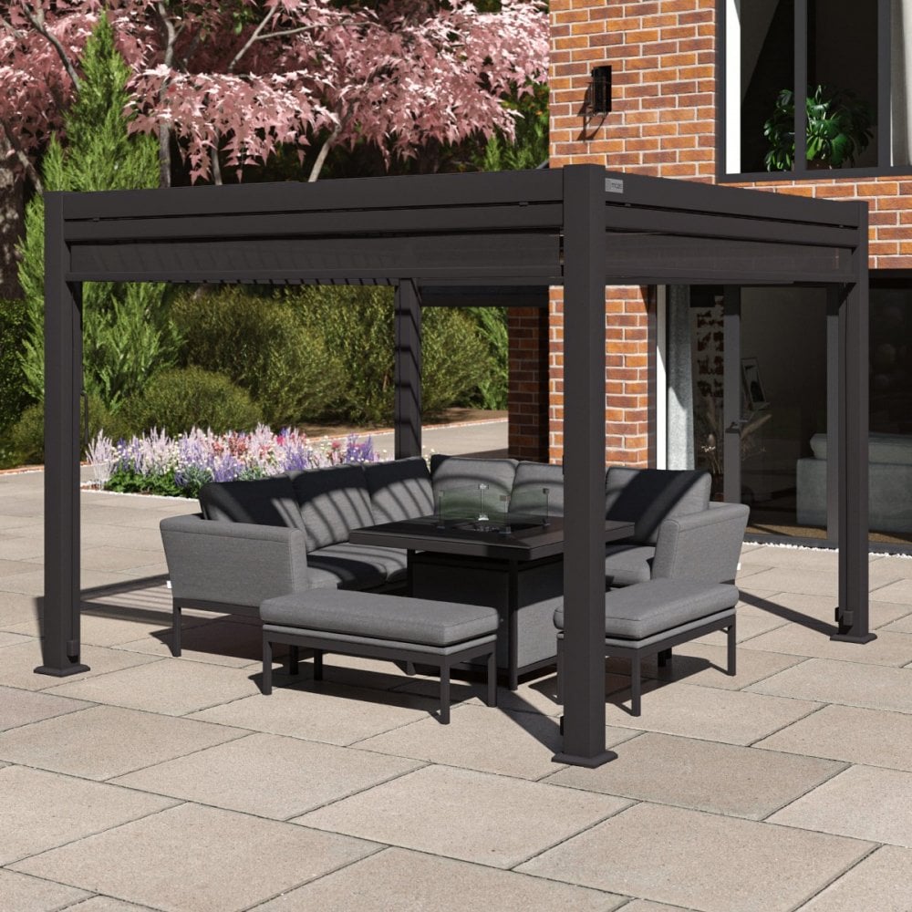 Como Pergola Aluminium Square 30x30 with 4 Drop Sides