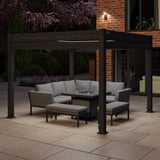 Como Pergola Aluminium Square 30x30 with 4 Drop Sides