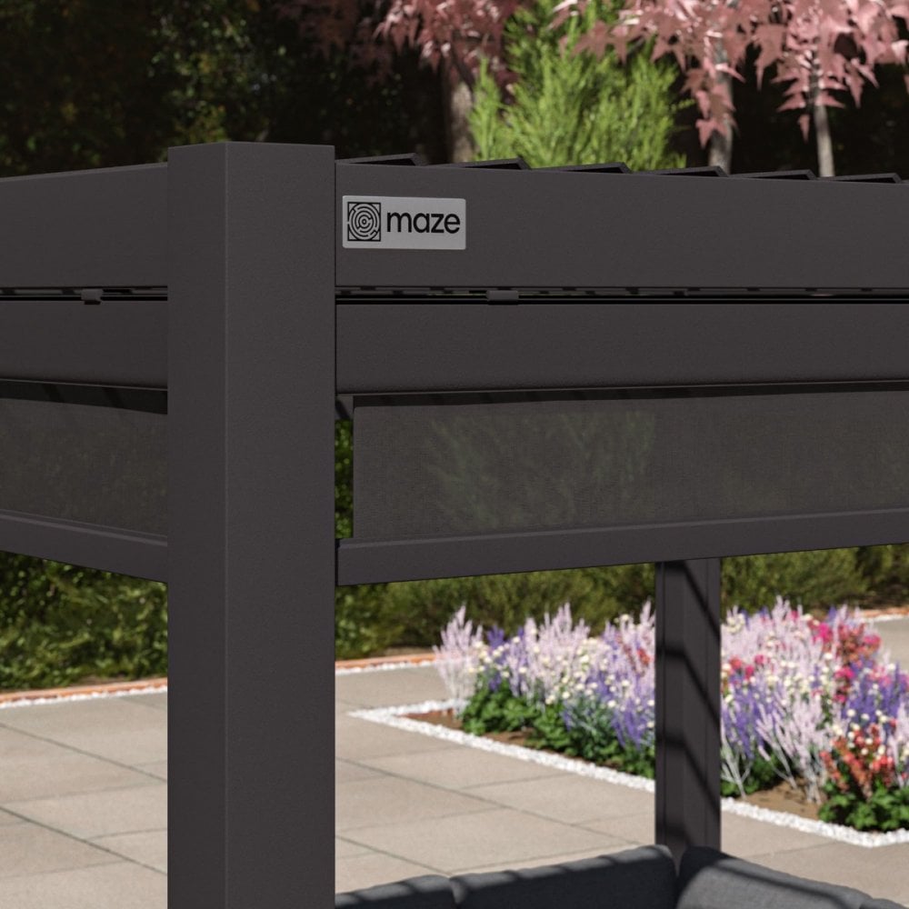 Como Pergola Aluminium Square 30x30 with 4 Drop Sides