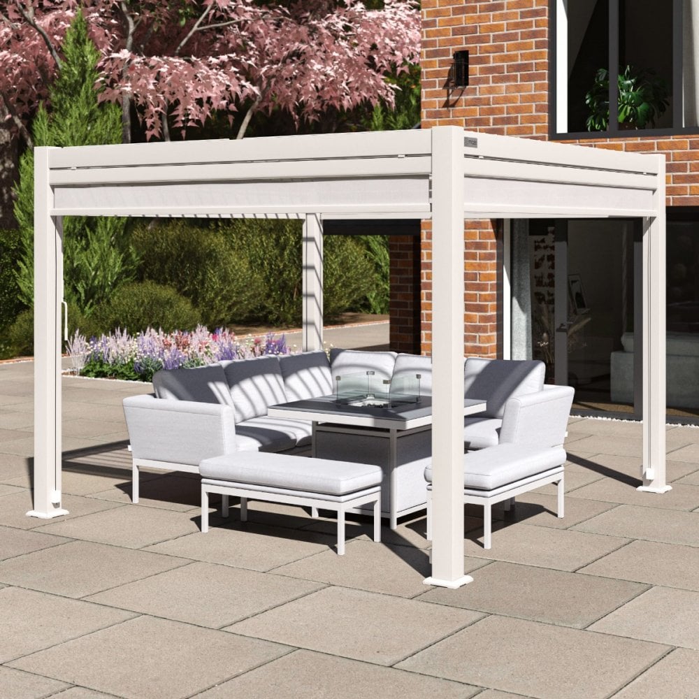 Como Pergola Aluminium Square 30x30 with 4 Drop Sides