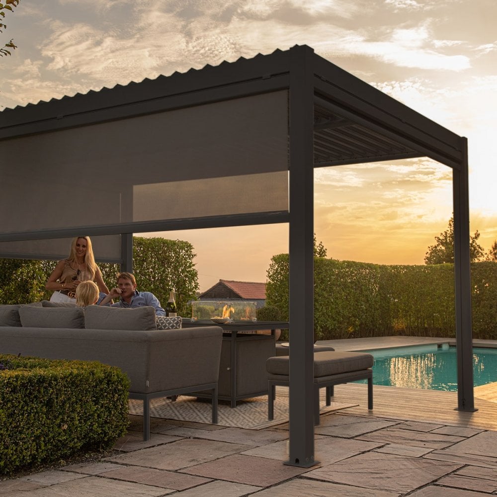 Como Pergola Aluminium Rectangular 30x40 with 4 Drop Sides