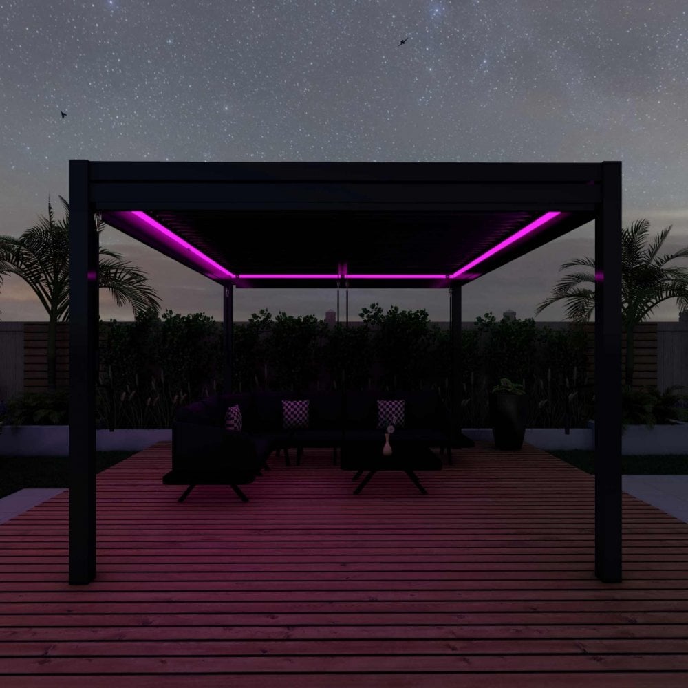 Como Pergola Aluminium Rectangular 30x40 with 4 Drop Sides