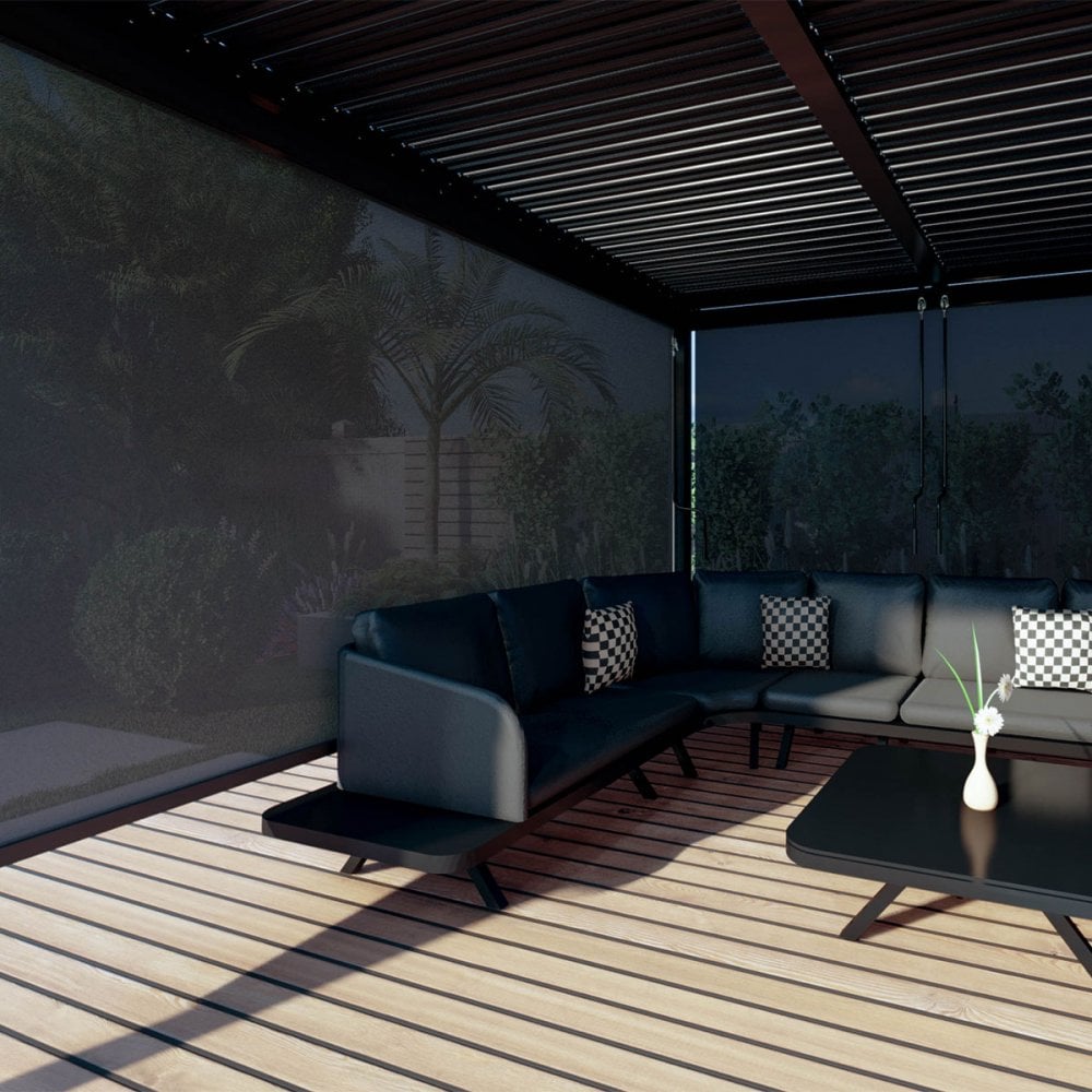 Como Pergola Aluminium Rectangular 30x40 with 4 Drop Sides