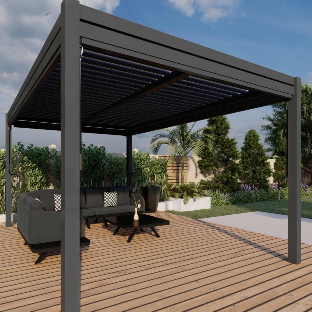 Como Pergola Aluminium Rectangular 30x40 with 4 Drop Sides