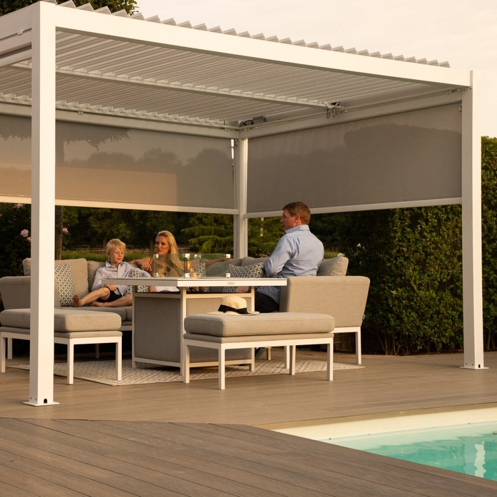 Como Pergola Aluminium Rectangular 30x40 with 4 Drop Sides