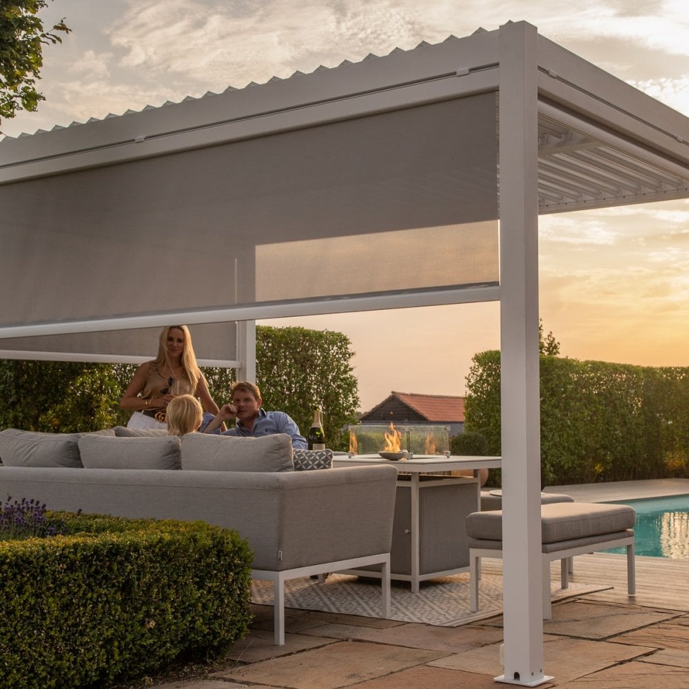 Como Pergola Aluminium Rectangular 30x40 with 4 Drop Sides