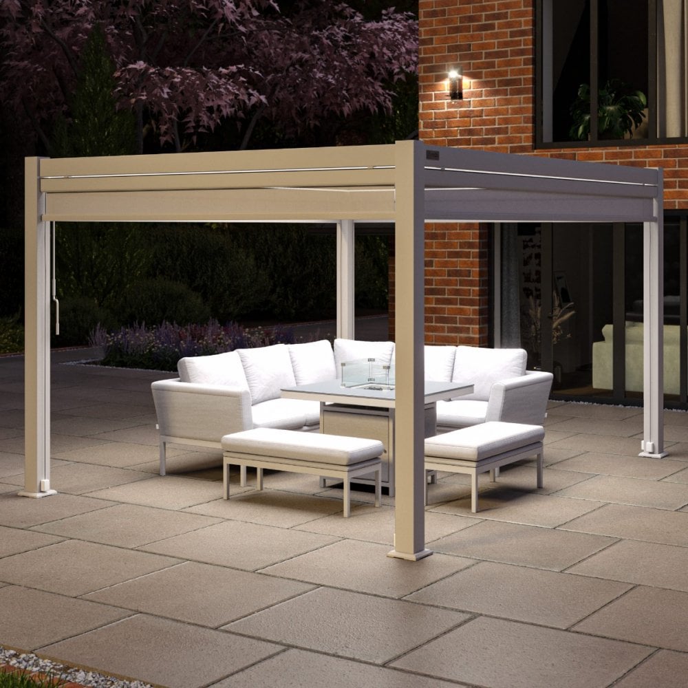 Como Pergola Aluminium Rectangular 30x40 with 4 Drop Sides