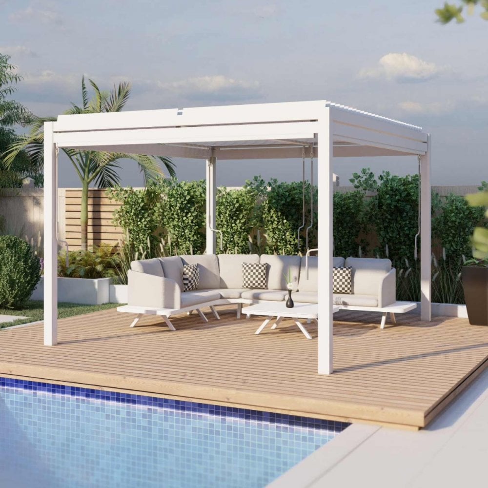 Como Pergola Aluminium Rectangular 30x40 with 4 Drop Sides