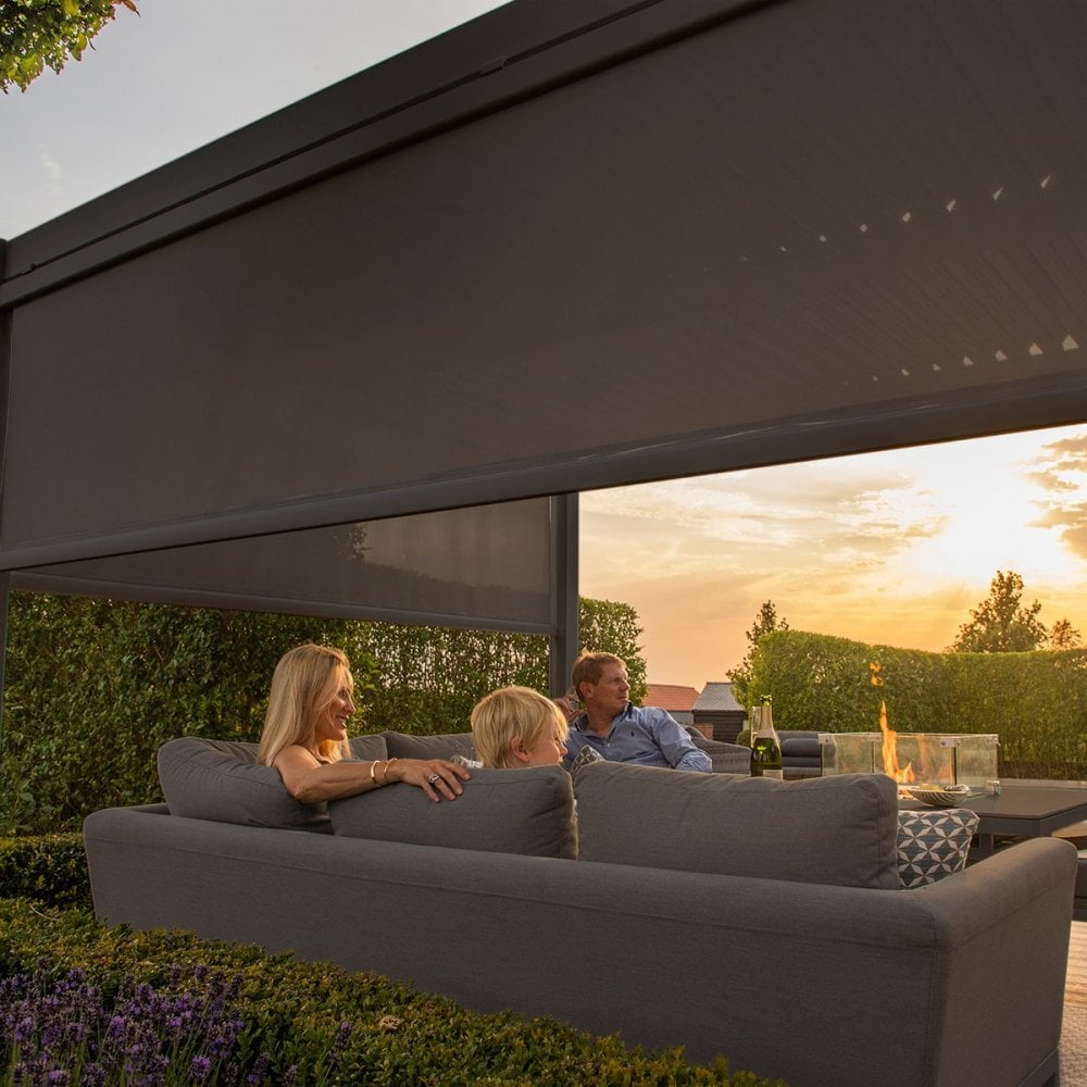 Como Pergola Aluminium Square 40x40 with 4 Drop Sides