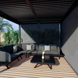 Como Pergola Aluminium Square 40x40 with 4 Drop Sides