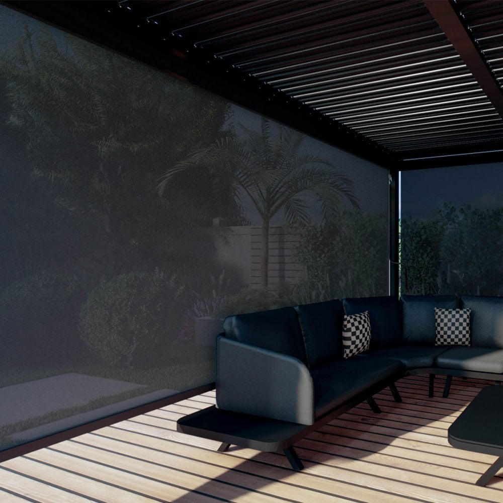 Como Pergola Aluminium Square 40x40 with 4 Drop Sides
