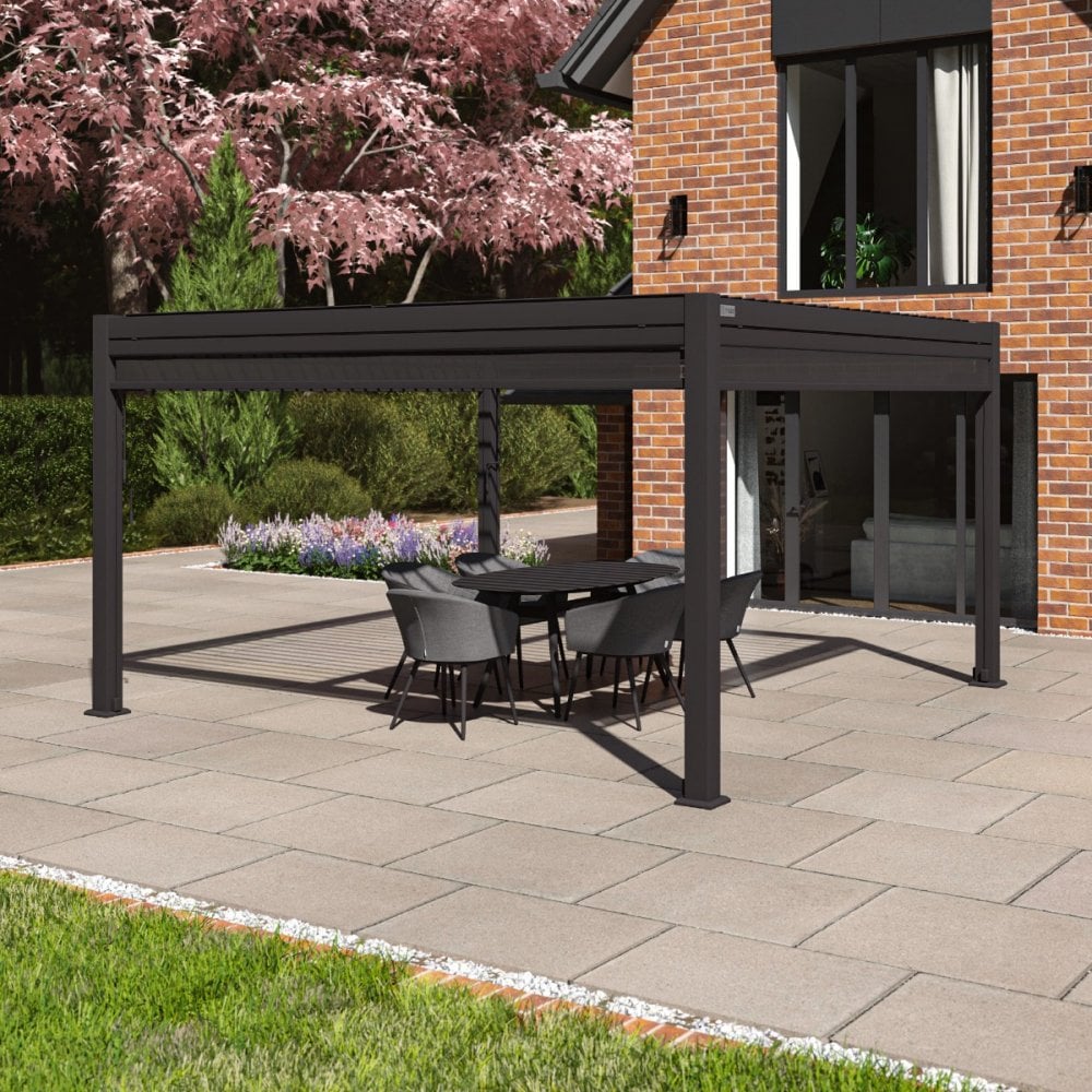 Como Pergola Aluminium Square 40x40 with 4 Drop Sides