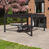 Como Pergola Aluminium Square 40x40 with 4 Drop Sides
