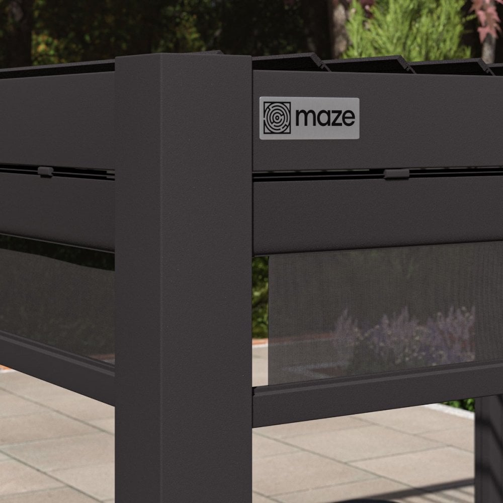 Como Pergola Aluminium Square 40x40 with 4 Drop Sides