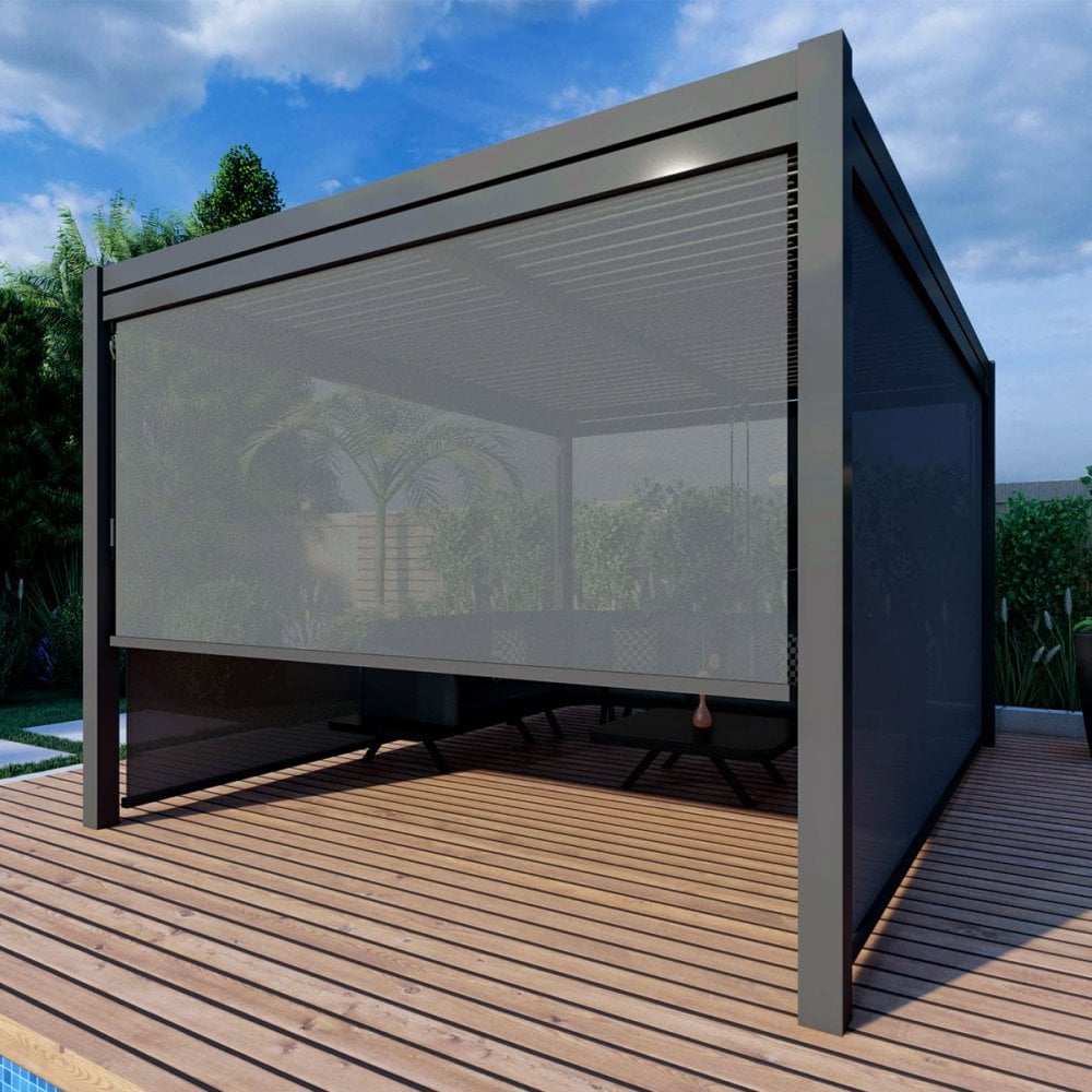 Como Pergola Aluminium Square 40x40 with 4 Drop Sides