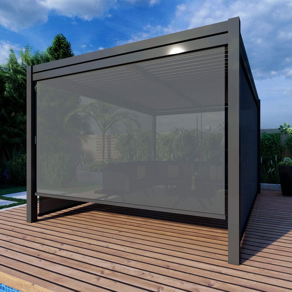 Como Pergola Aluminium Square 40x40 with 4 Drop Sides