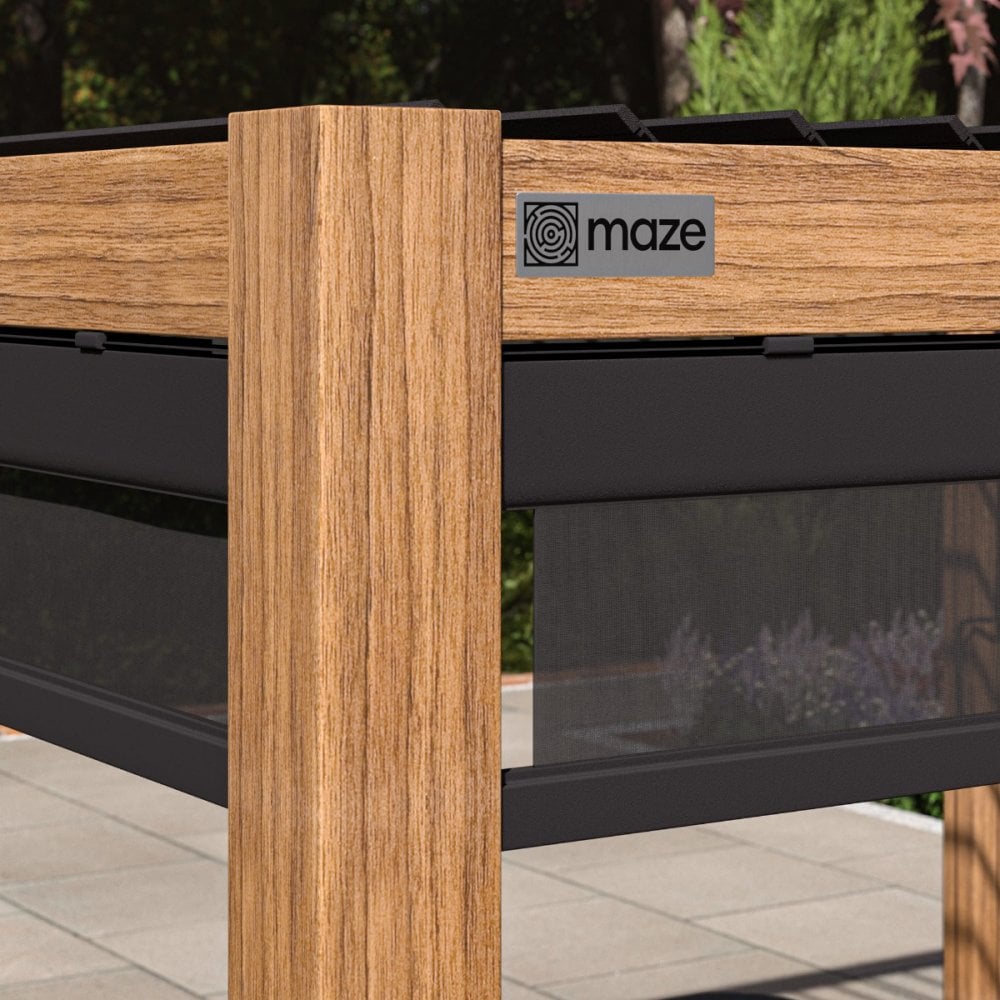 Como Pergola Aluminium Square 40x40 with 4 Drop Sides