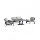 New York 2 Seat Sofa Set with Rising Table / Dove Grey
