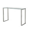 Harry Stainless Steel Console Table Clear Glass Top