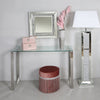 Harry Stainless Steel Console Table Clear Glass Top