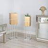 85cm Square Plant Stand Silver Gold Inside