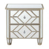Becca 2 Drawer Mirror Cabinet Champagne