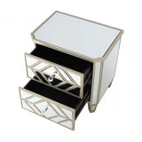 Becca 2 Drawer Mirror Cabinet Champagne