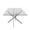 Nova 160cm Chrome And Glass Rect Dining Table-2 Parts