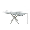 Nova 160cm Chrome And Glass Rect Dining Table-2 Parts