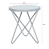Atom Chrome &amp; Mirror End Table