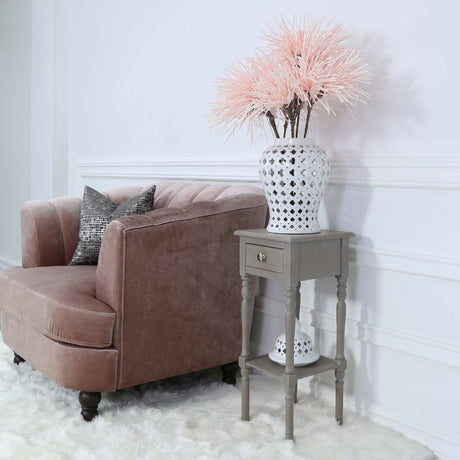 Delta 1 Drawer Telephone Table Taupe - Ball Handle