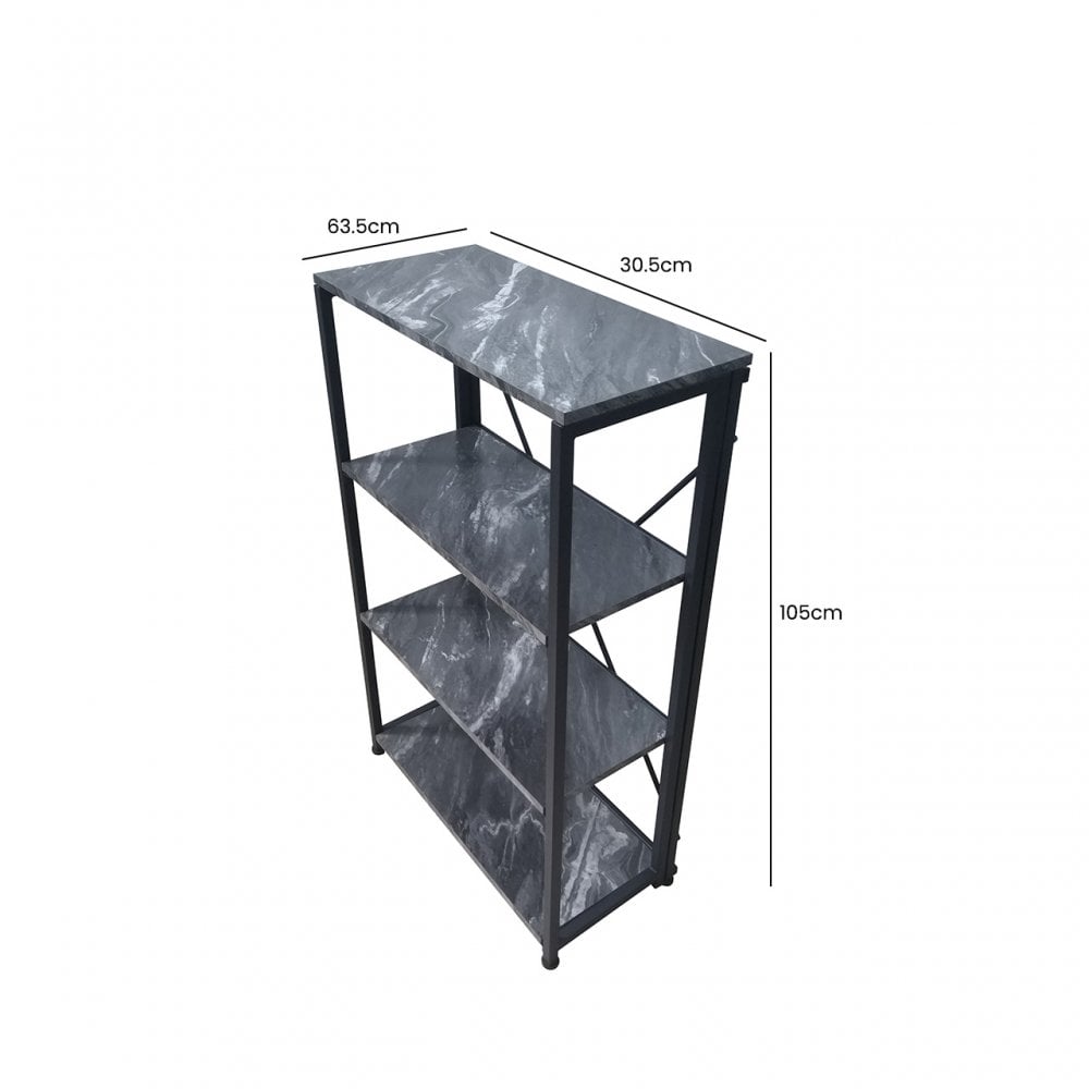 Alora 105cm 4-Tier Black Display Unit 37