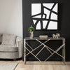 Azaria Stainless Steel Console Table Glass Top