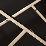 Azaria Stainless Steel Console Table Glass Top