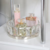 Charlotte 1 Drawer Bedside Cabinet White &amp; Chrome - D