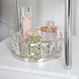 Charlotte 1 Drawer Bedside Cabinet White &amp; Chrome - D