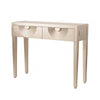 Elon 2 Drawer Console Table Gold with Gold Mirror Top and Silver Handles - KD Legs