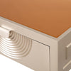 Elon 2 Drawer Console Table Gold with Gold Mirror Top and Silver Handles - KD Legs