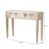 Elon 2 Drawer Console Table Gold with Gold Mirror Top and Silver Handles - KD Legs