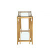 Cohen Gold Steel Tubes &amp; Clear Glass Console Table