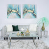 Nest Of 2 Harry End Tables Stainless Steel Glass Top