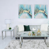 Nest Of 2 Harry End Tables Stainless Steel Glass Top