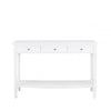 Delta Large 3 Drawer Console Table White - Ball Handle