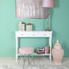 Delta Large 3 Drawer Console Table White - Ball Handle