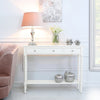 Delta Large 3 Drawer Console Table White - Ball Handle